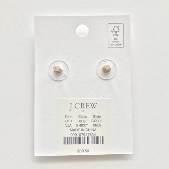 NWT J.Crew Crystal stud earrings - Picture 2 of 3